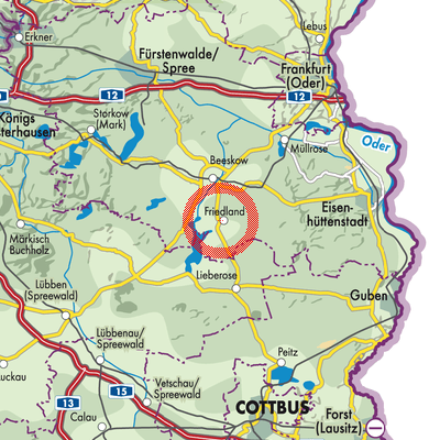 Landkarte Friedland