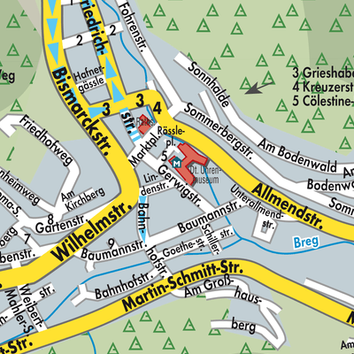Stadtplan Furtwangen im Schwarzwald