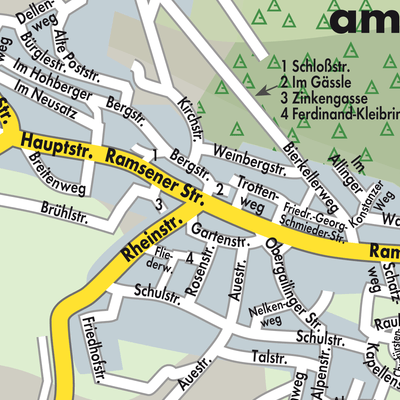 Stadtplan Gailingen am Hochrhein