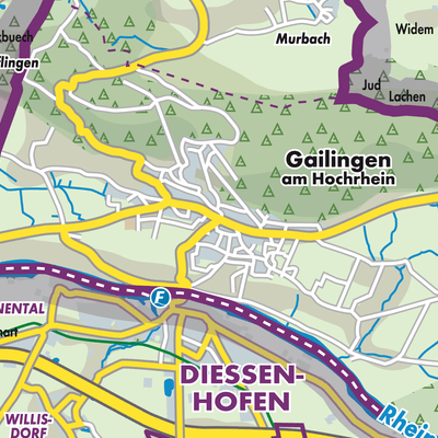 Übersichtsplan Gailingen am Hochrhein