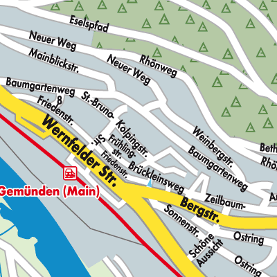 Stadtplan Gemünden am Main