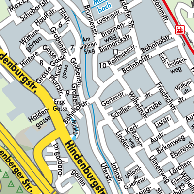 Stadtplan Gingen an der Fils
