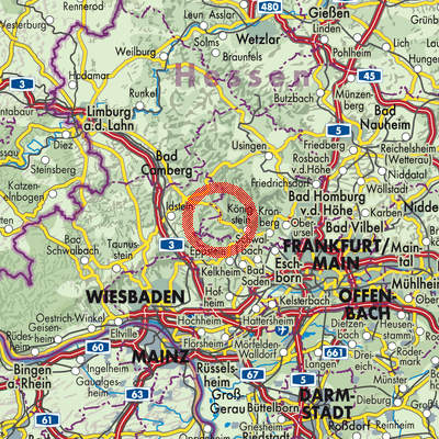Landkarte Glashütten
