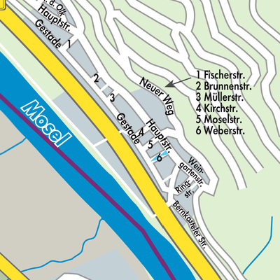 Stadtplan Graach an der Mosel