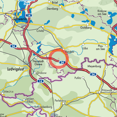 Landkarte Groß Godems