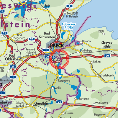 Landkarte Groß Grönau