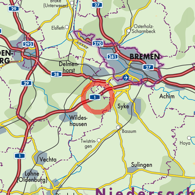 Landkarte Groß Ippener