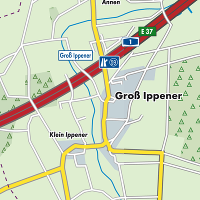 Übersichtsplan Groß Ippener