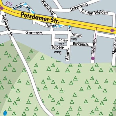 Stadtplan Groß Kreutz (Havel)