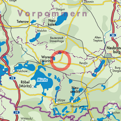 Landkarte Groß Plasten