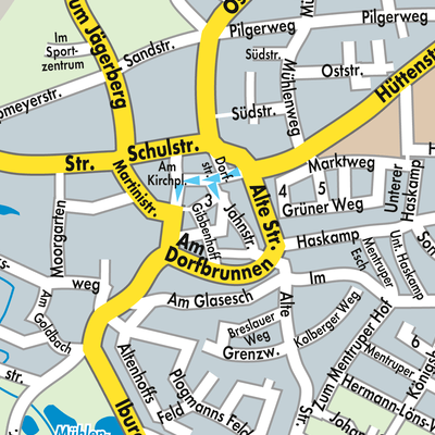 Stadtplan Hagen am Teutoburger Wald