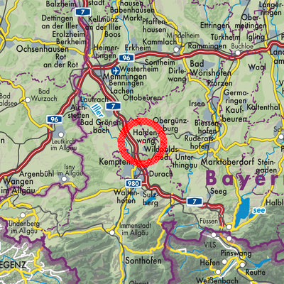 Landkarte Haldenwang