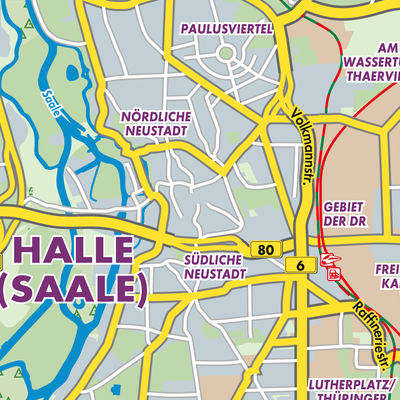 Übersichtsplan Halle (Saale)