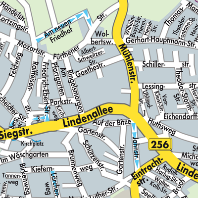 Stadtplan Hamm (Sieg)