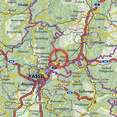 Landkarte Hann. Münden