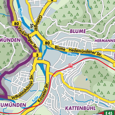 Übersichtsplan Hann. Münden