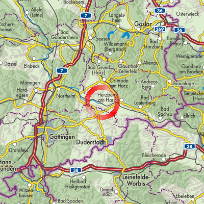Landkarte Hattorf am Harz