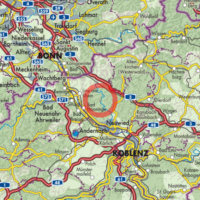 Landkarte Hausen (Wied)