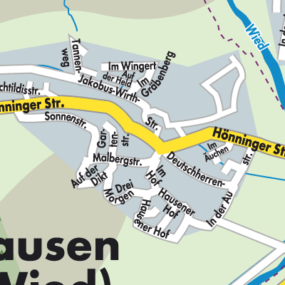 Stadtplan Hausen (Wied)