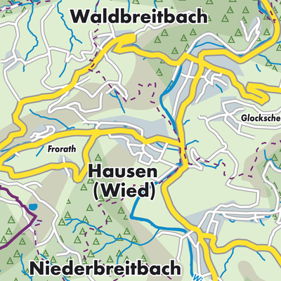 Übersichtsplan Hausen (Wied)