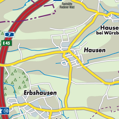 Übersichtsplan Hausen b. Würzburg