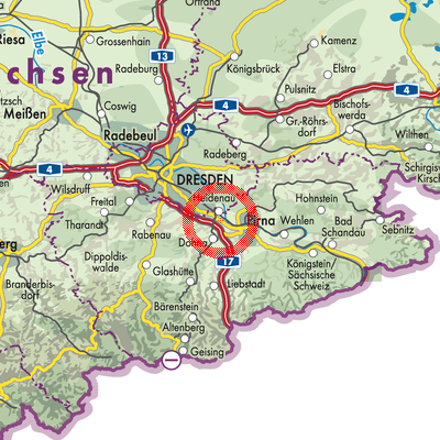 Landkarte Heidenau