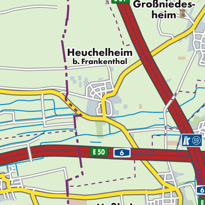 Übersichtsplan Heuchelheim bei Frankenthal