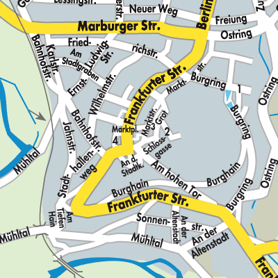 Stadtplan Homberg (Ohm)