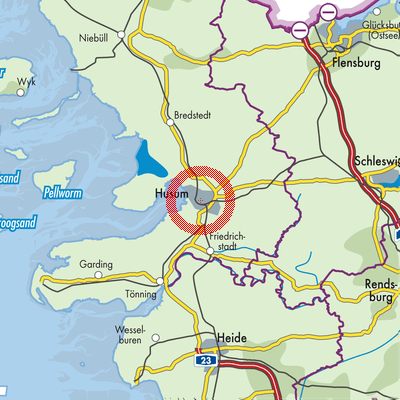 Landkarte Husum