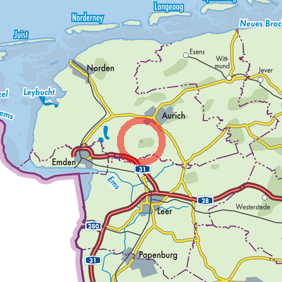 Landkarte Ihlow
