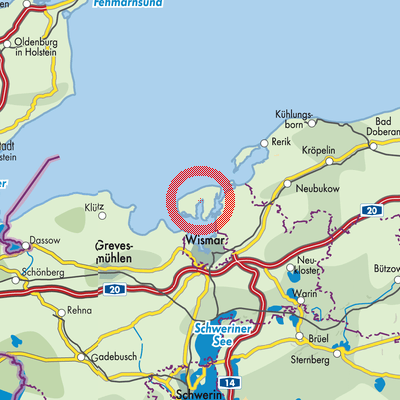 Landkarte Insel Poel