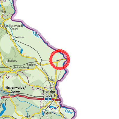 Landkarte Küstriner Vorland