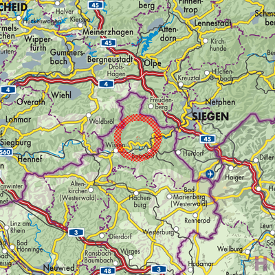 Landkarte Katzwinkel (Sieg)