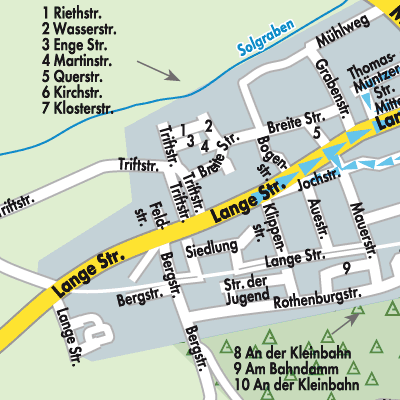 Stadtplan Kelbra (Kyffhäuser)