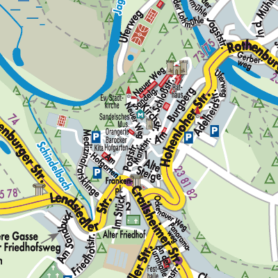 Stadtplan Kirchberg an der Jagst