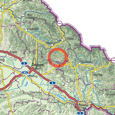 Landkarte Kirchberg i.Wald