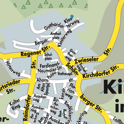 Stadtplan Kirchberg i.Wald