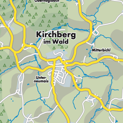 Übersichtsplan Kirchberg i.Wald