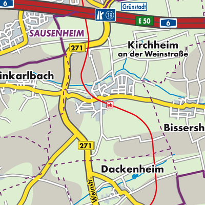 Übersichtsplan Kirchheim an der Weinstraße