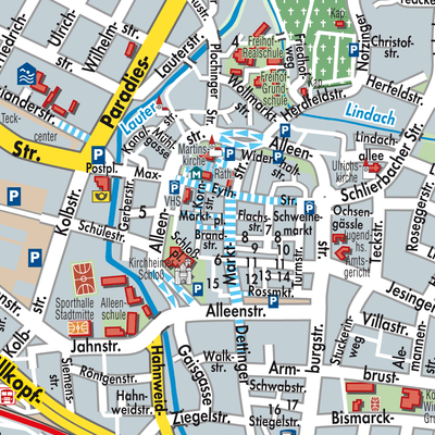Stadtplan Kirchheim unter Teck