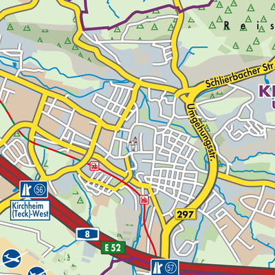 Übersichtsplan Kirchheim unter Teck