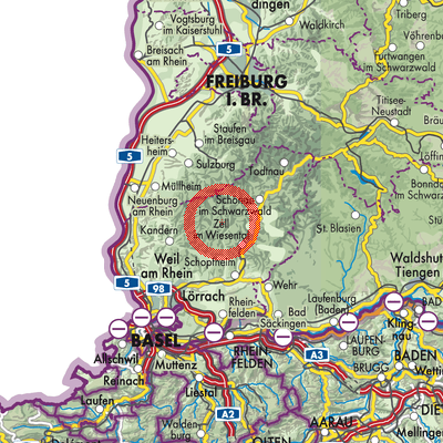 Landkarte Kleines Wiesental