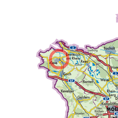 Landkarte Kleve