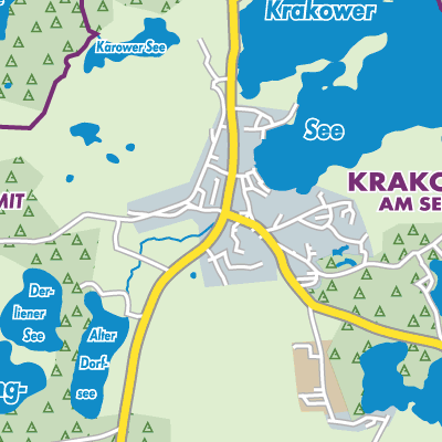 Übersichtsplan Krakow am See