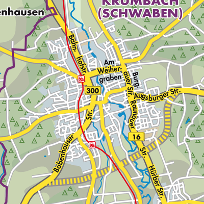 Übersichtsplan Krumbach (Schwaben)
