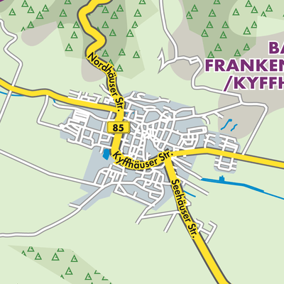 Übersichtsplan Bad Frankenhausen/Kyffhäuser