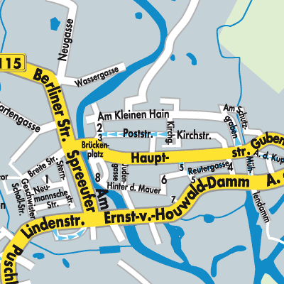 Stadtplan Lübben (Spreewald)