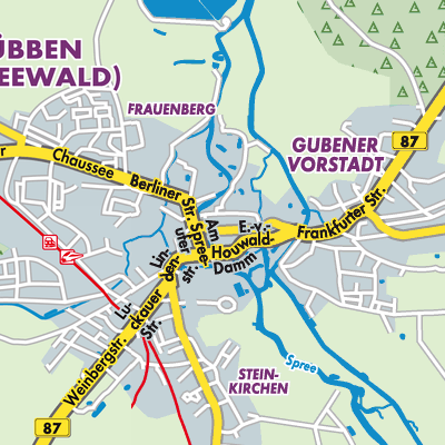 Übersichtsplan Lübben (Spreewald)