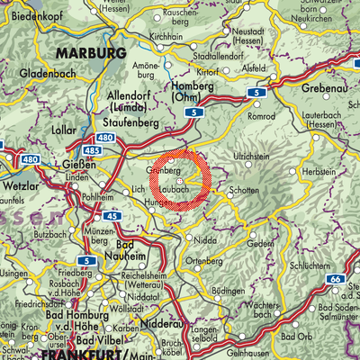 Landkarte Laubach
