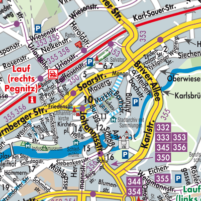 Stadtplan Lauf an der Pegnitz